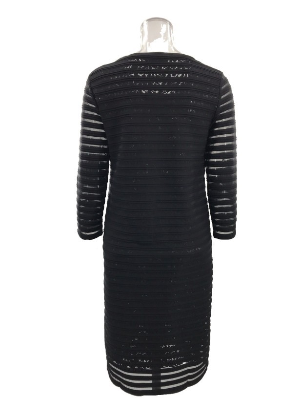 Max Mara Round Neck Dress In Black