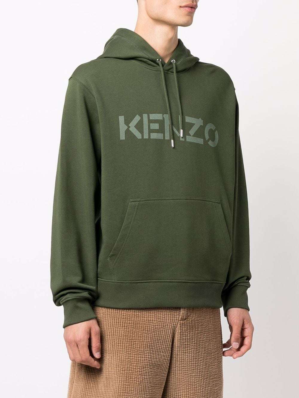 Kenzo Logo-print Hoodie In Black
