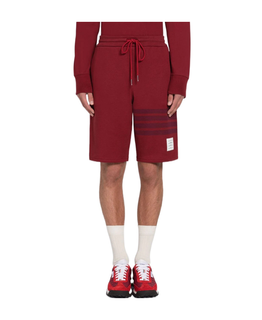 Thom Browne Rwb Striped Shorts In Red