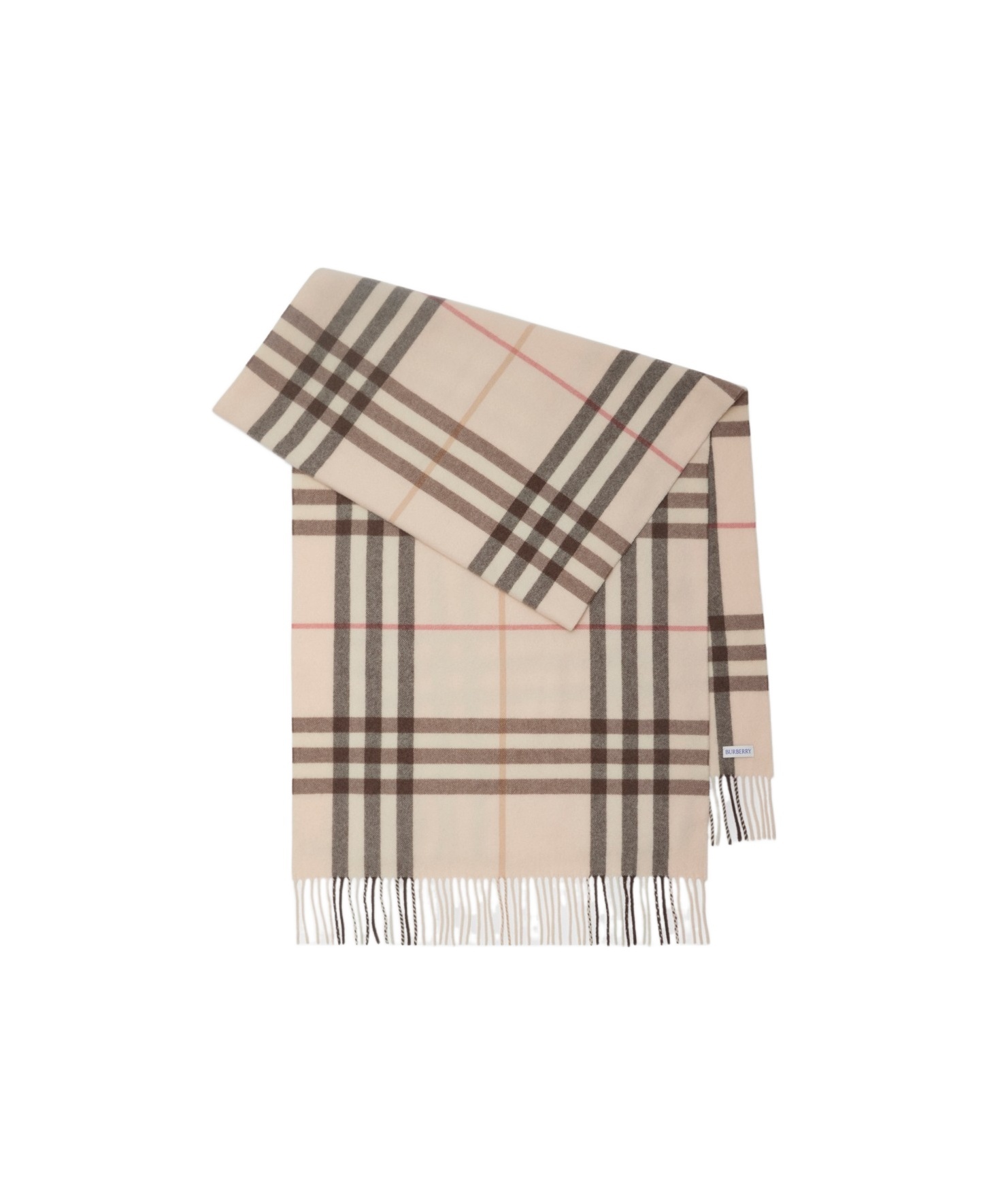 Burberry Plaid Scarf In Nude
