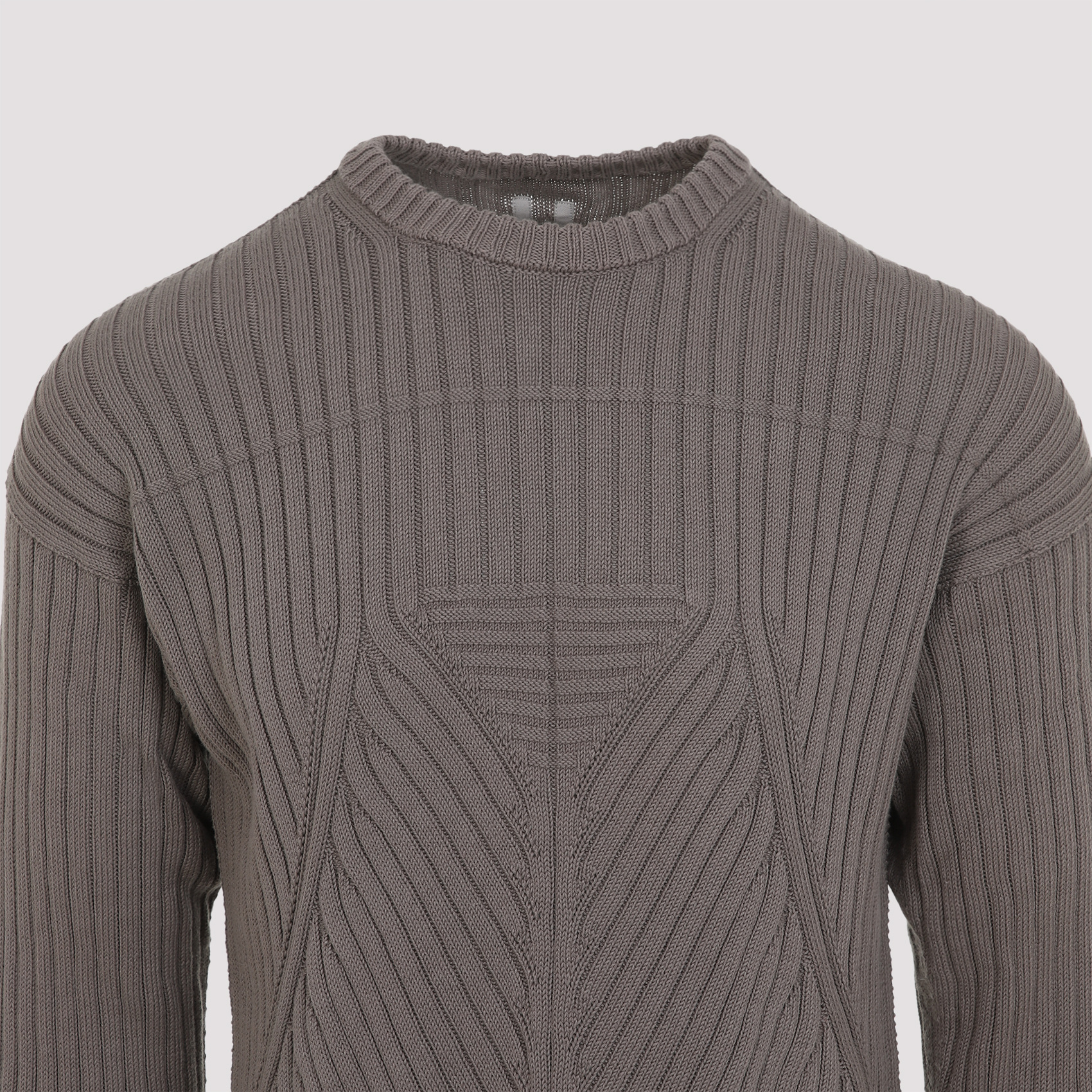 Rick Owens Gray Hollywood Round Neck Sweater In Gray
