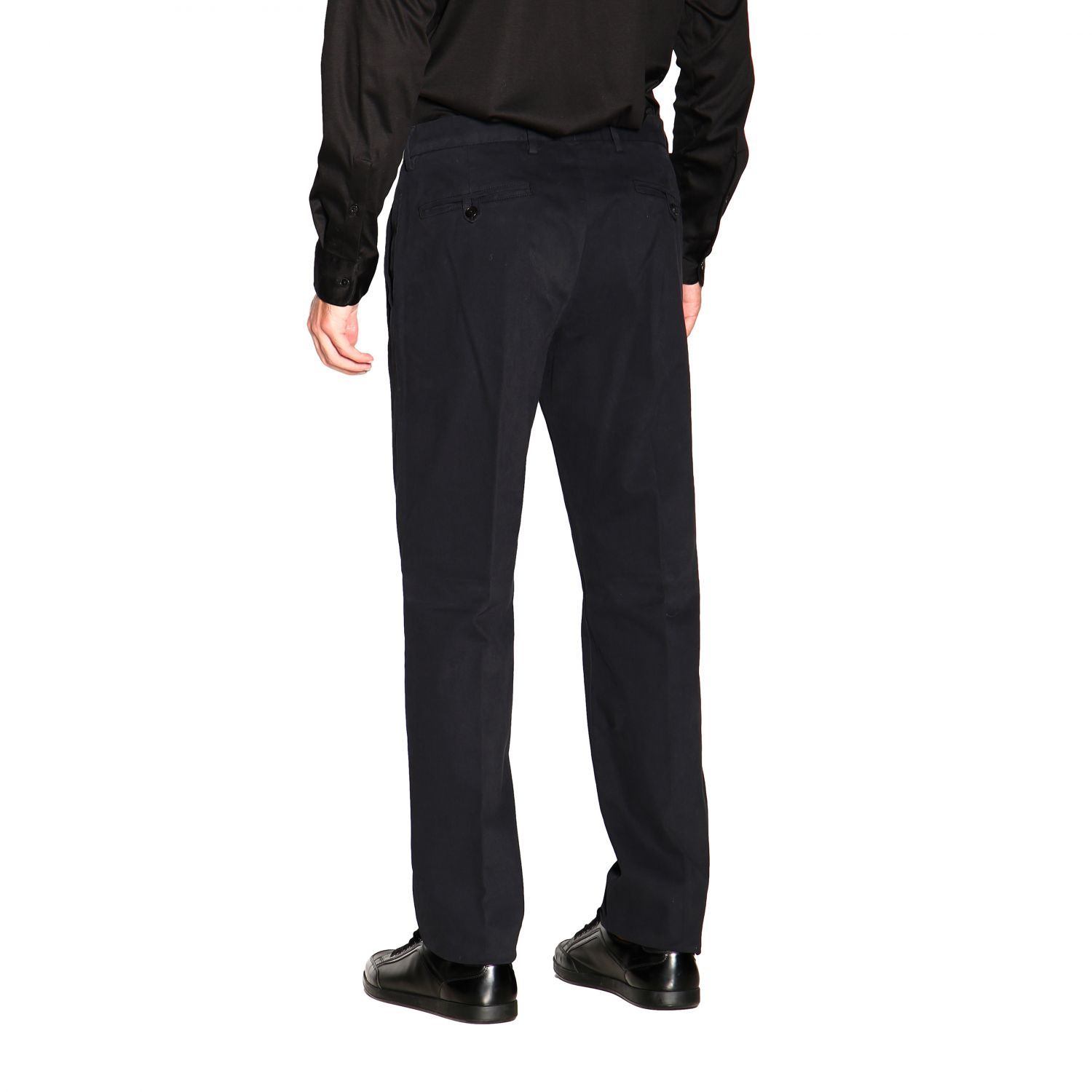 Zegna Casual Pants With Waist And Loop Straps In Black
