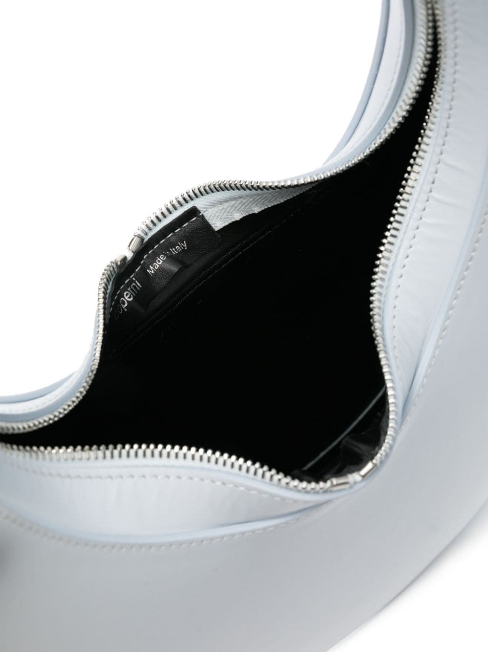 Coperni Mini Swipe Patent Top Handle Bag In White