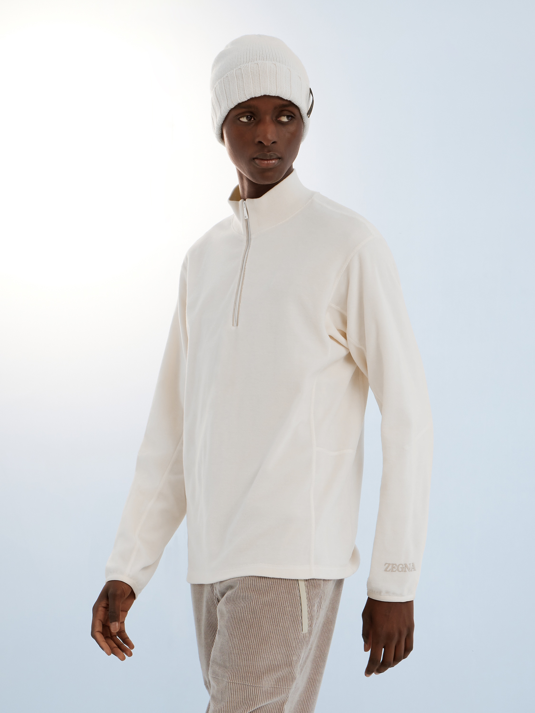 Shop Zegna Cashco Cashmere Sweater In White