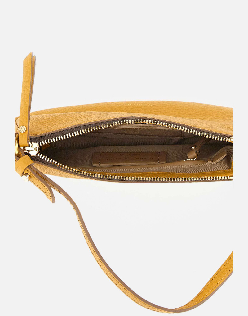 Gianni Chiarini Zip-top Grain Leather Shoulder Bag