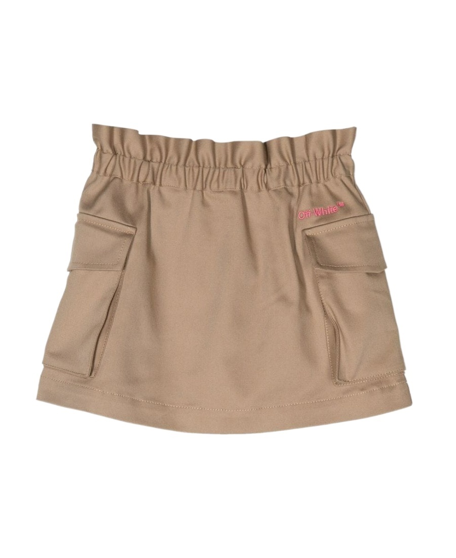 Off-white Helvetica Cargo Skirt In Nude
