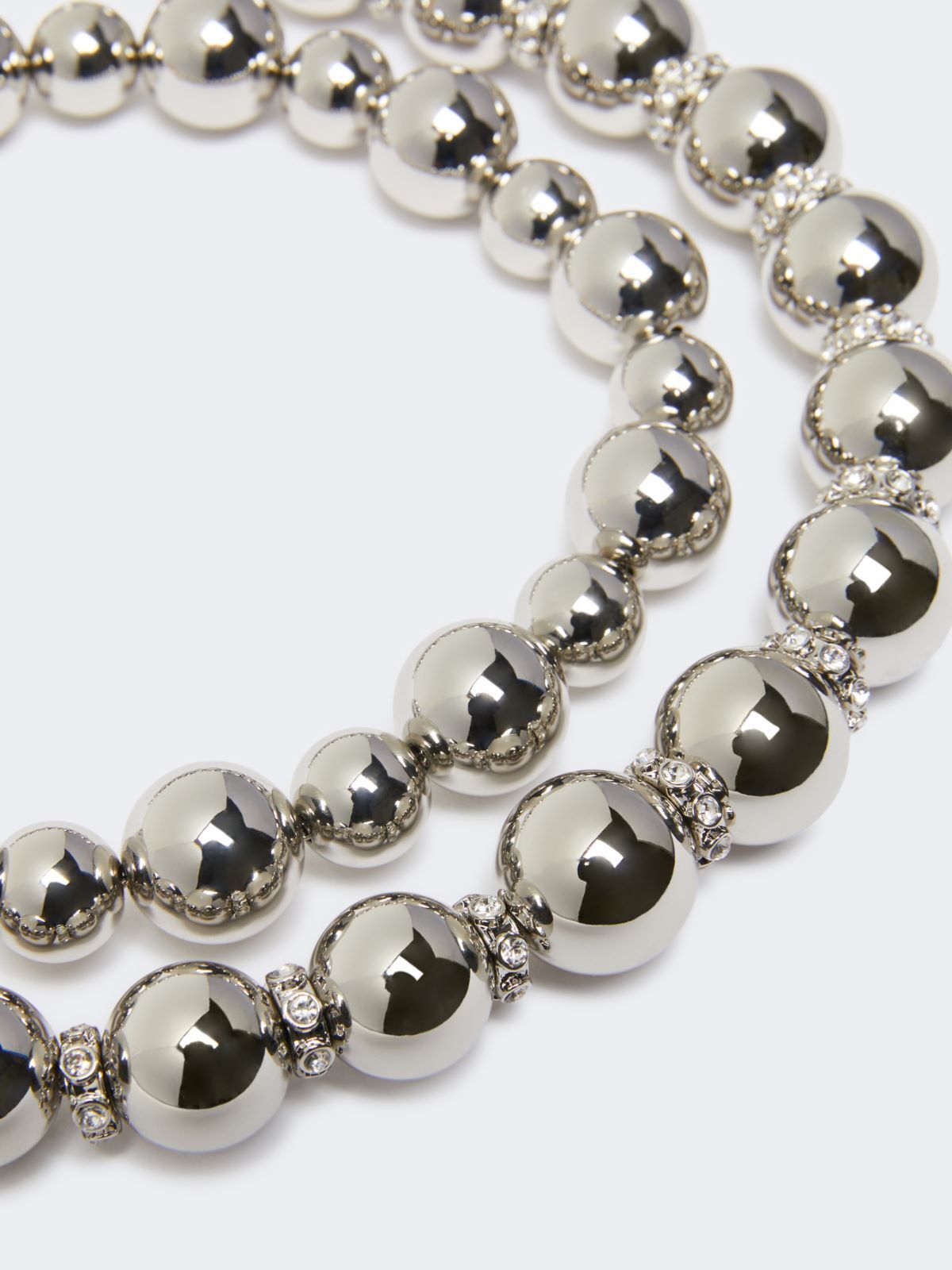 Max Mara Ball Necklace In Silver
