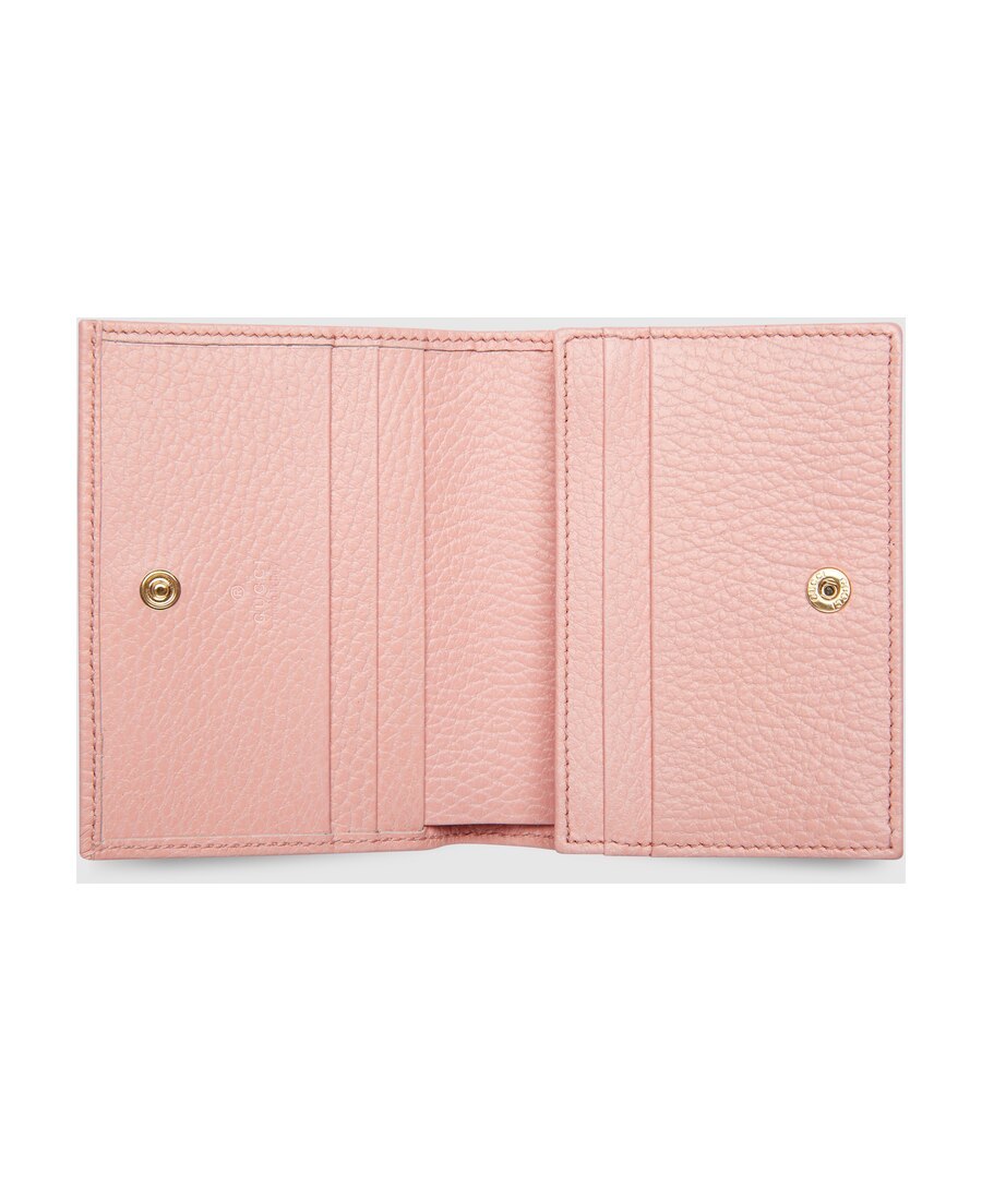 Gucci Leather Card Case In Pink