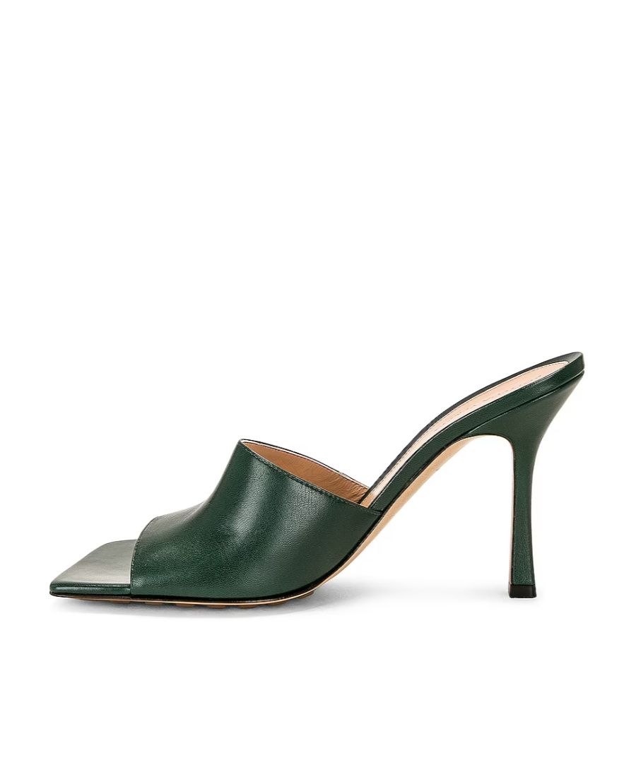 Bottega Veneta Stretch Mule Sandal In Green