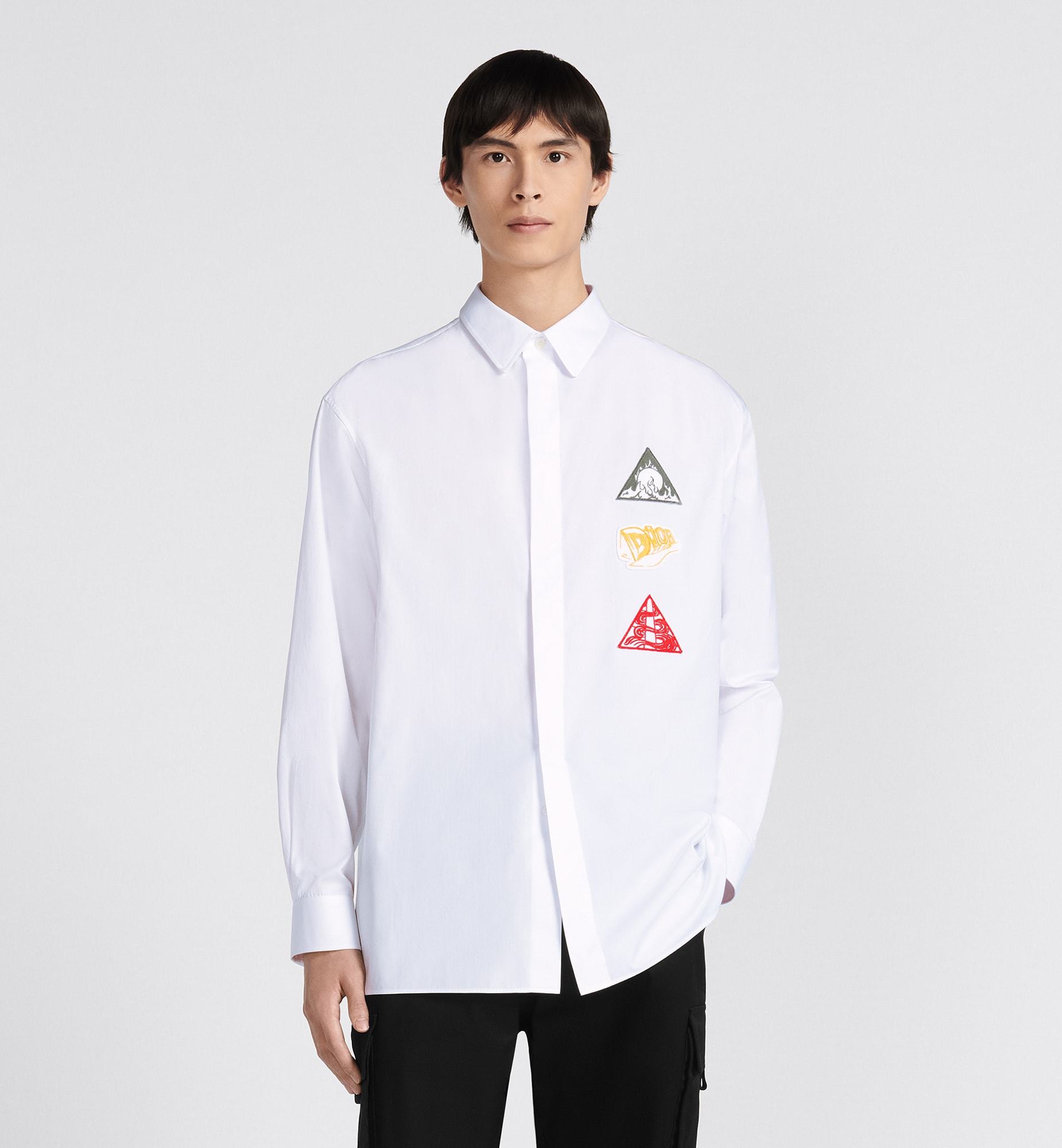 Dior Long-sleeved Shirt In White