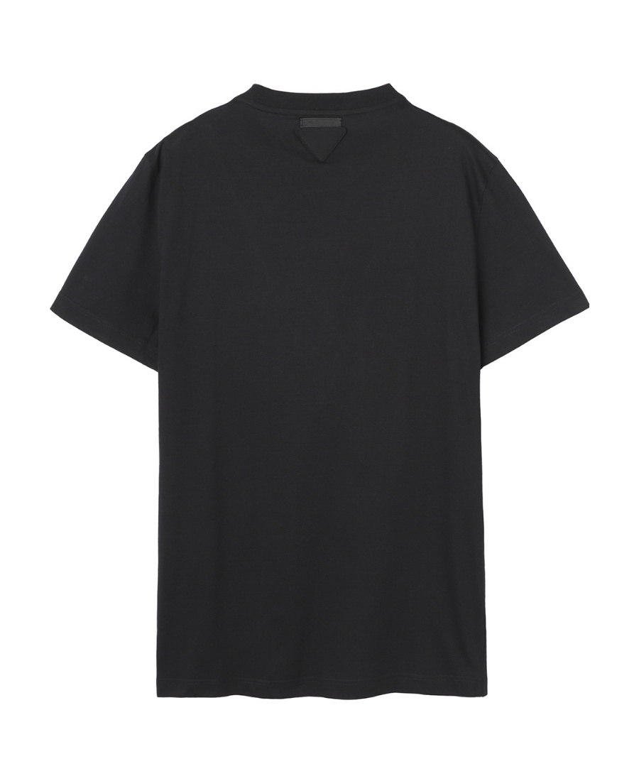 Prada Three-piece Cotton Knitted T-shirt In Black