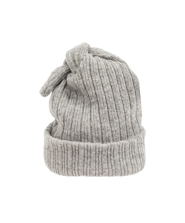 Moschino Rib Knitted Hat In Gray