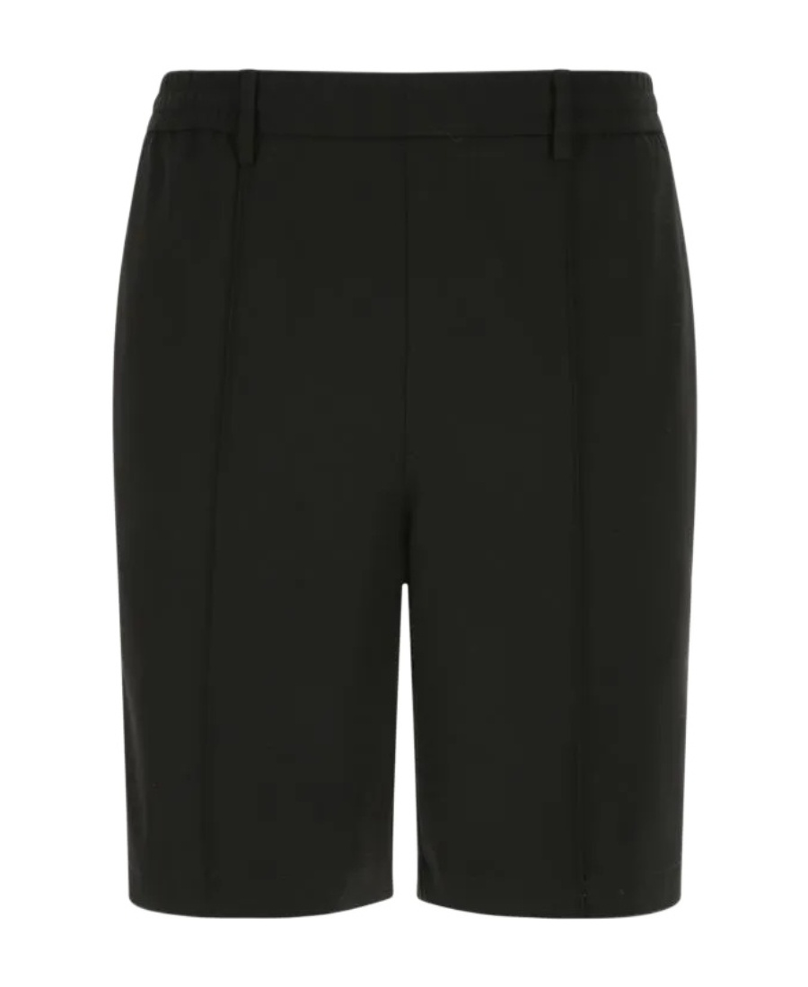 Ami Alexandre Mattiussi Elasticated Waistband Bermuda Shorts In Black