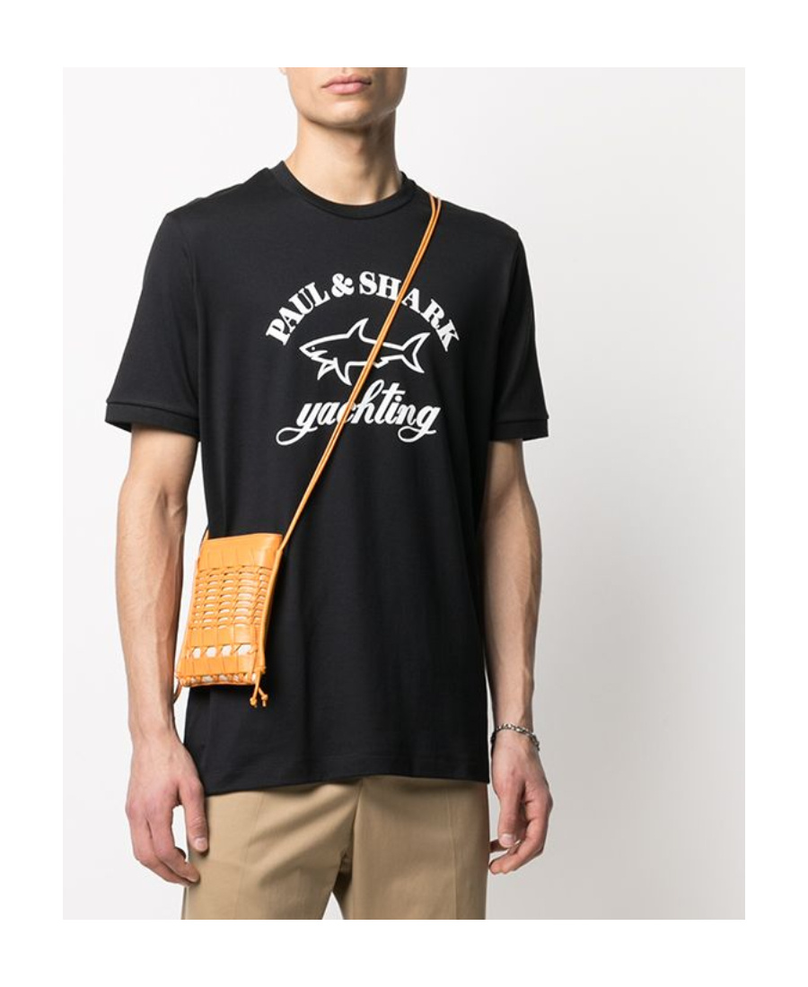 Shop Paul & Shark Logo Print T-shirt In Black