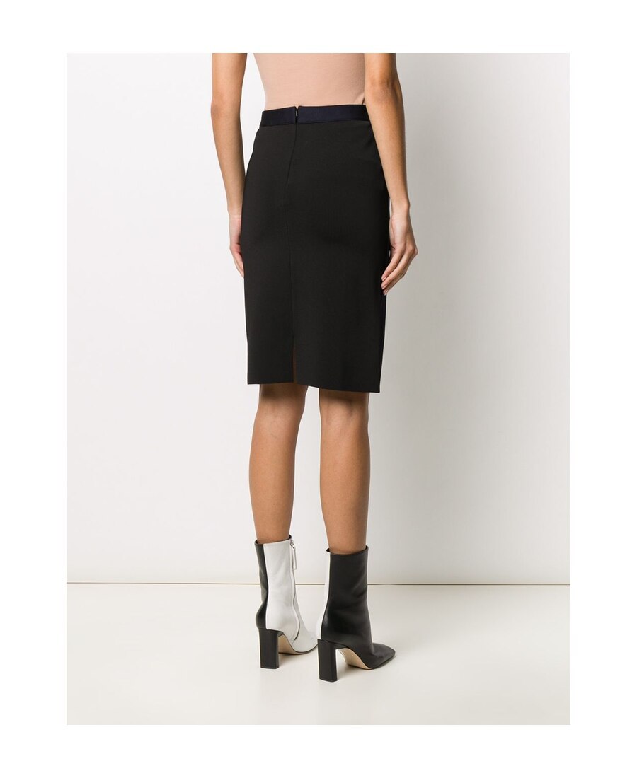 Givenchy High-waisted Two-tone Skirt In Black