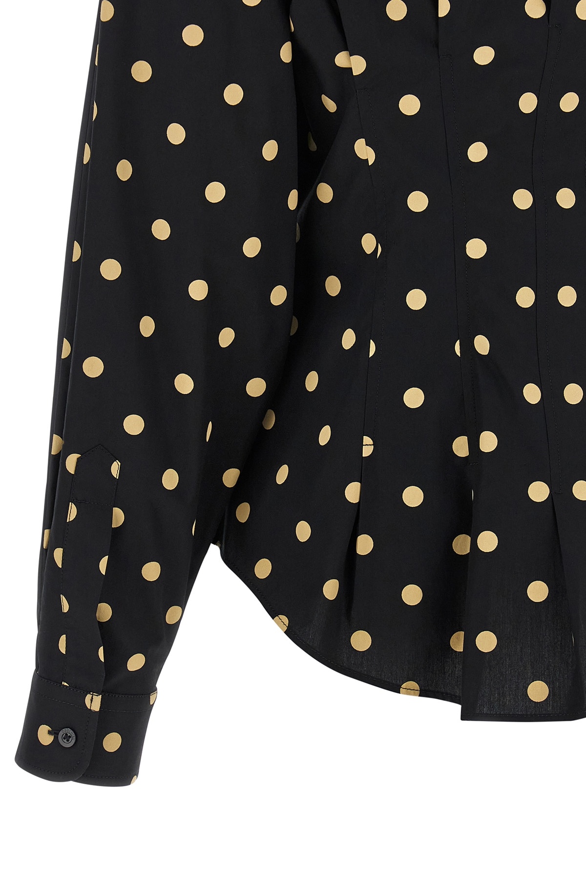 Moschino Dotted Shirt With Collar And Long Sleeves In Black