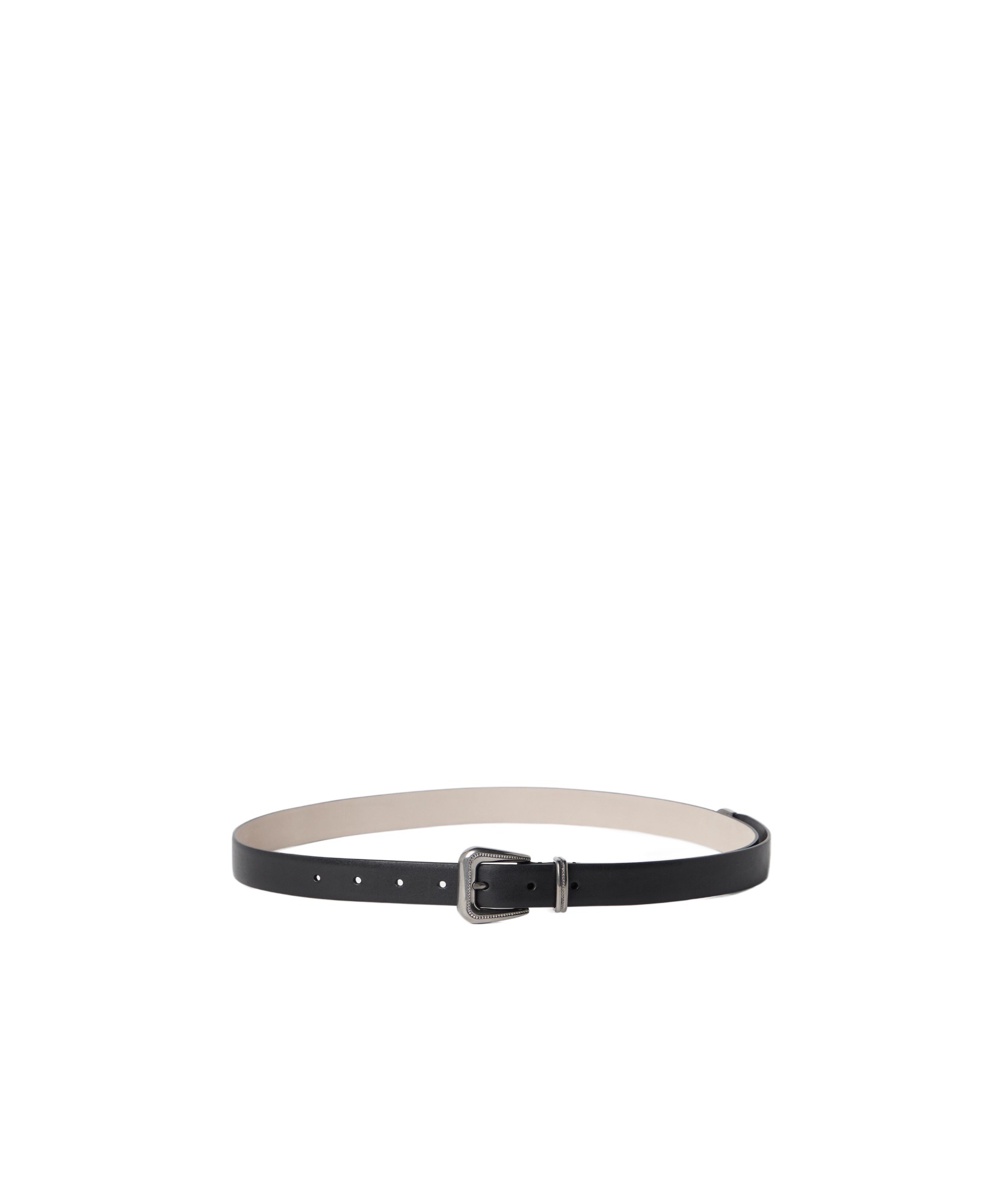 Brunello Cucinelli Vachetta Belt With Monili In Black