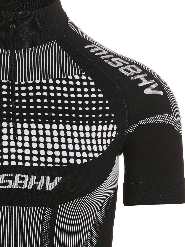 Misbhv Zip-up Performance T-shirt In Black