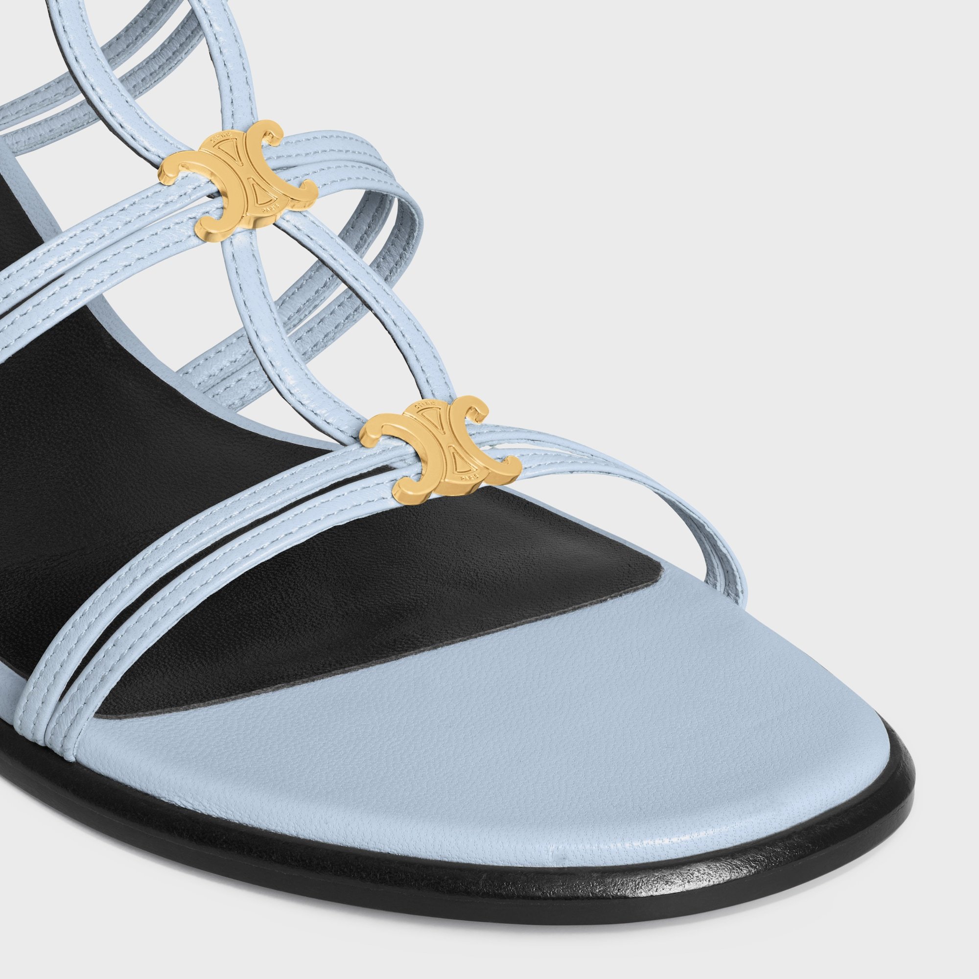 CELINE CELINE CLEMENCE MULTI TRIOMPHE SANDAL IN LAMBSKIN
