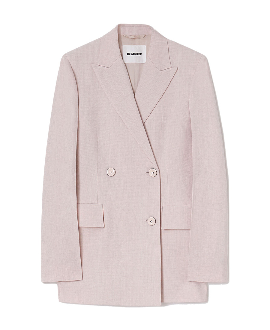 Jil Sander Double-breasted Tailored Blazer In Pink