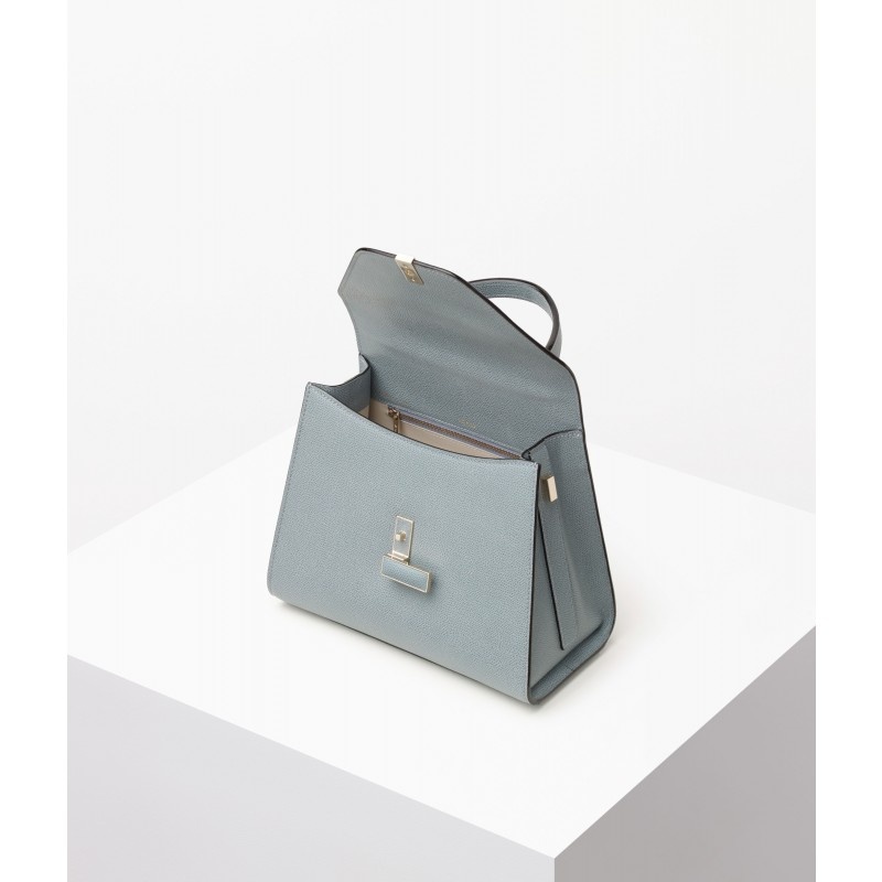 Valextra Mini Iside Grained Leather Bag In Polvere