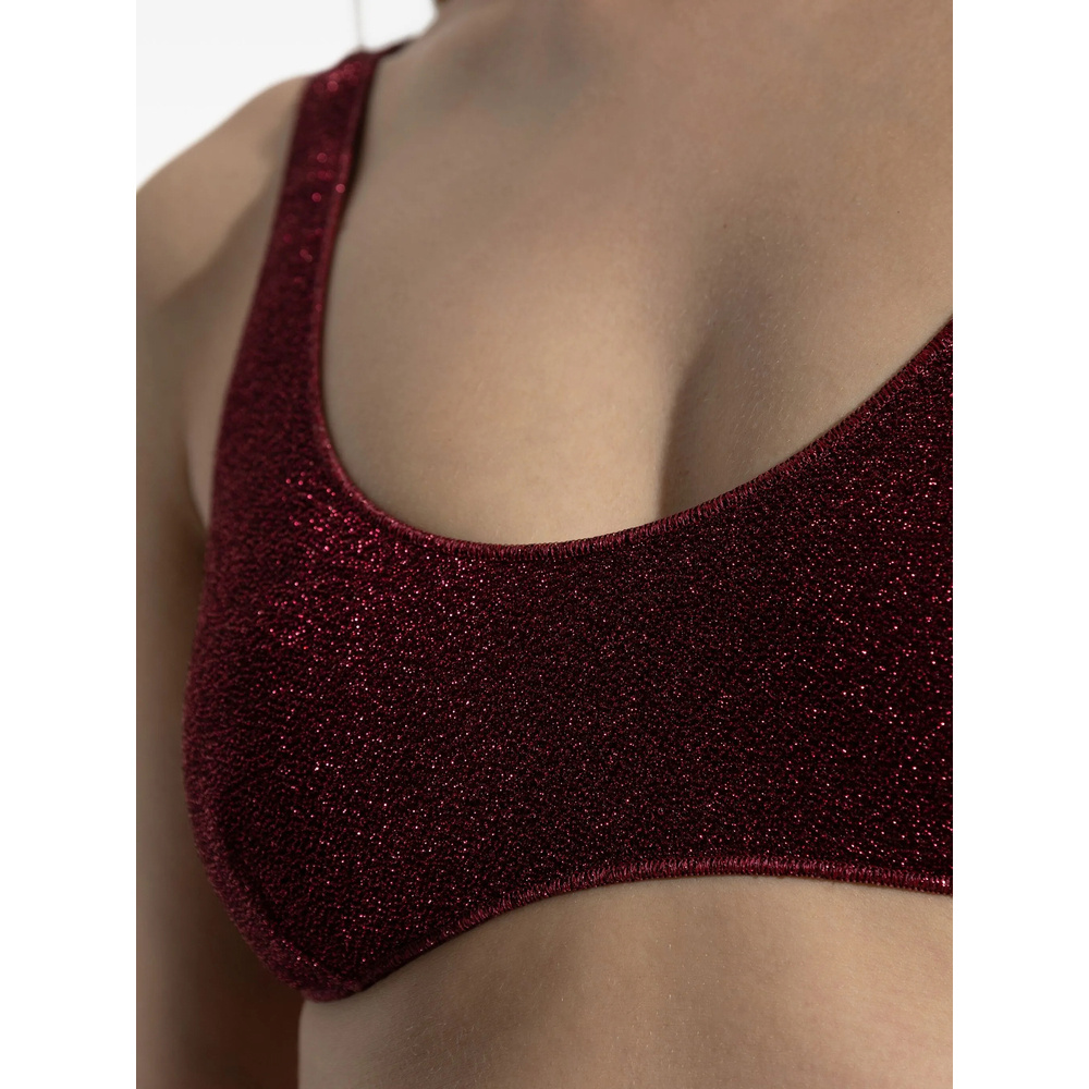Oseree Wide Strap Two Piece Swimsuit In Purple