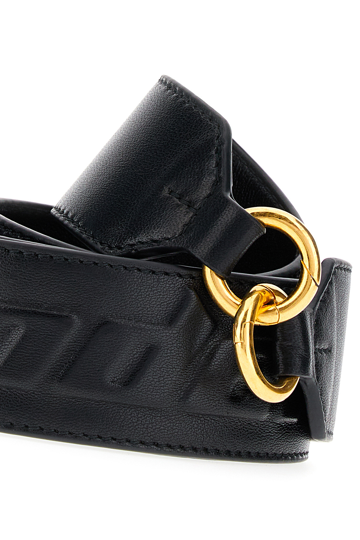 Jil Sander Logo Embossed Bag Strap In Black