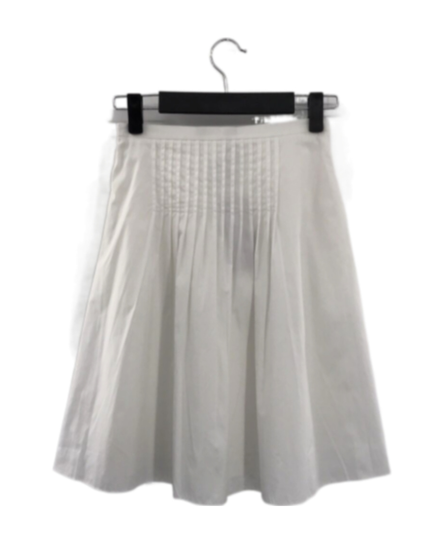 Max Mara Pleated Detail Skirt In Gray