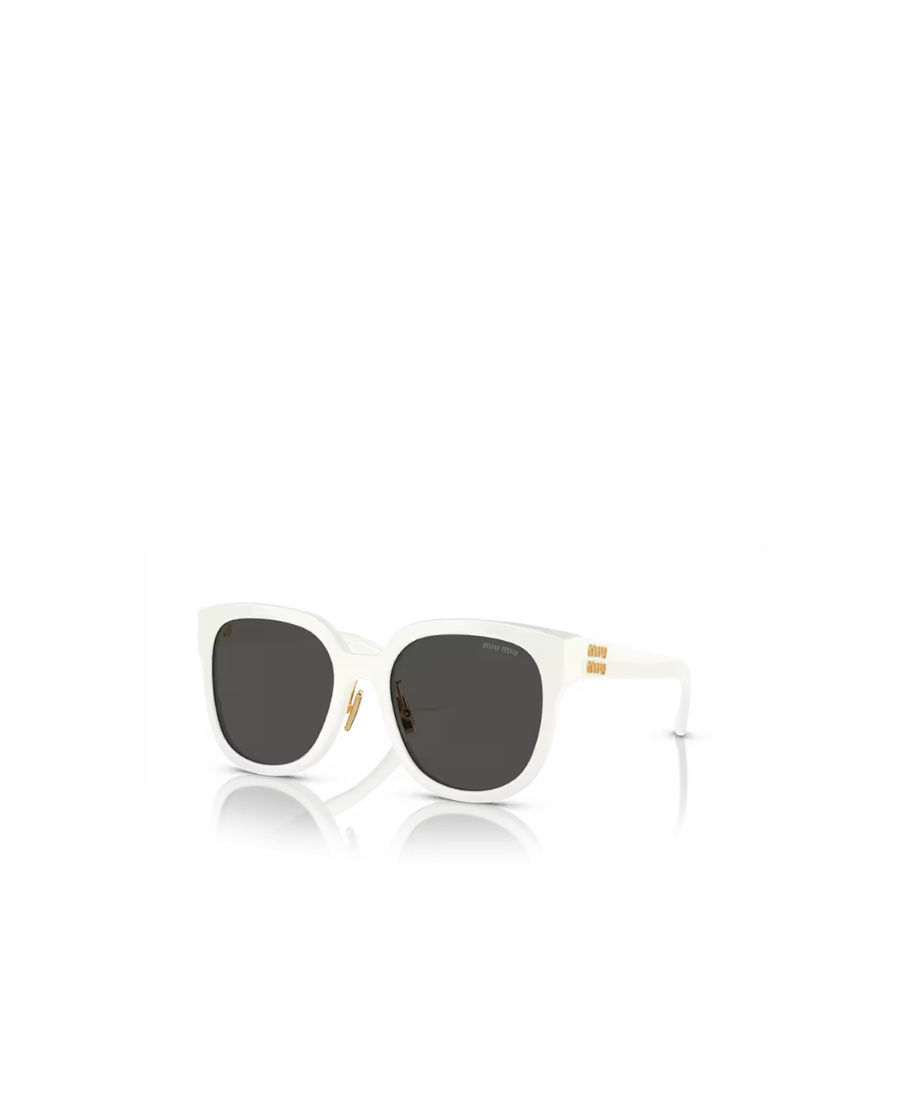 Miu Miu Logo-plaque Round-frame Sunglasses In Black