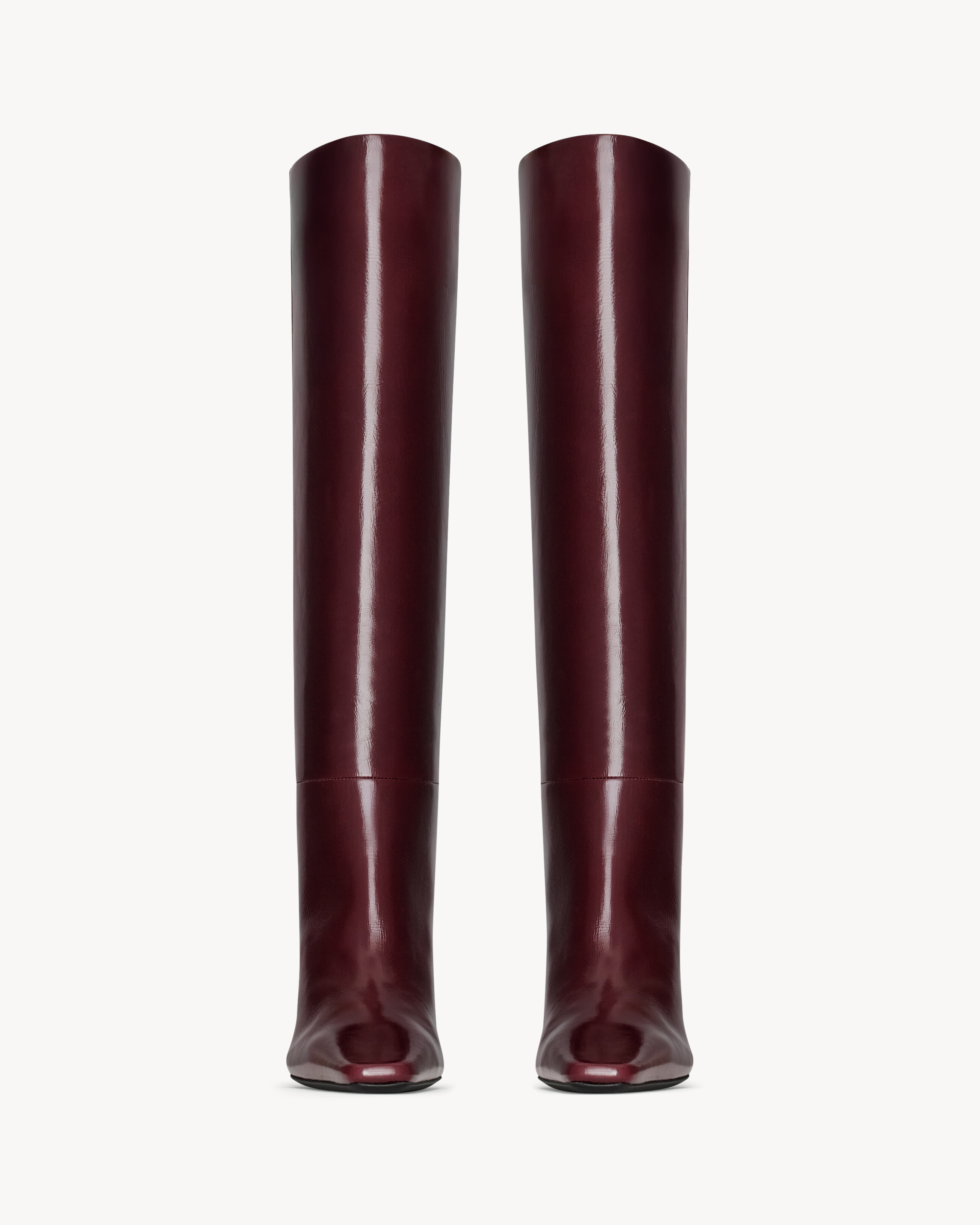 Saint Laurent Jill Boots In Smooth Leather In Brown