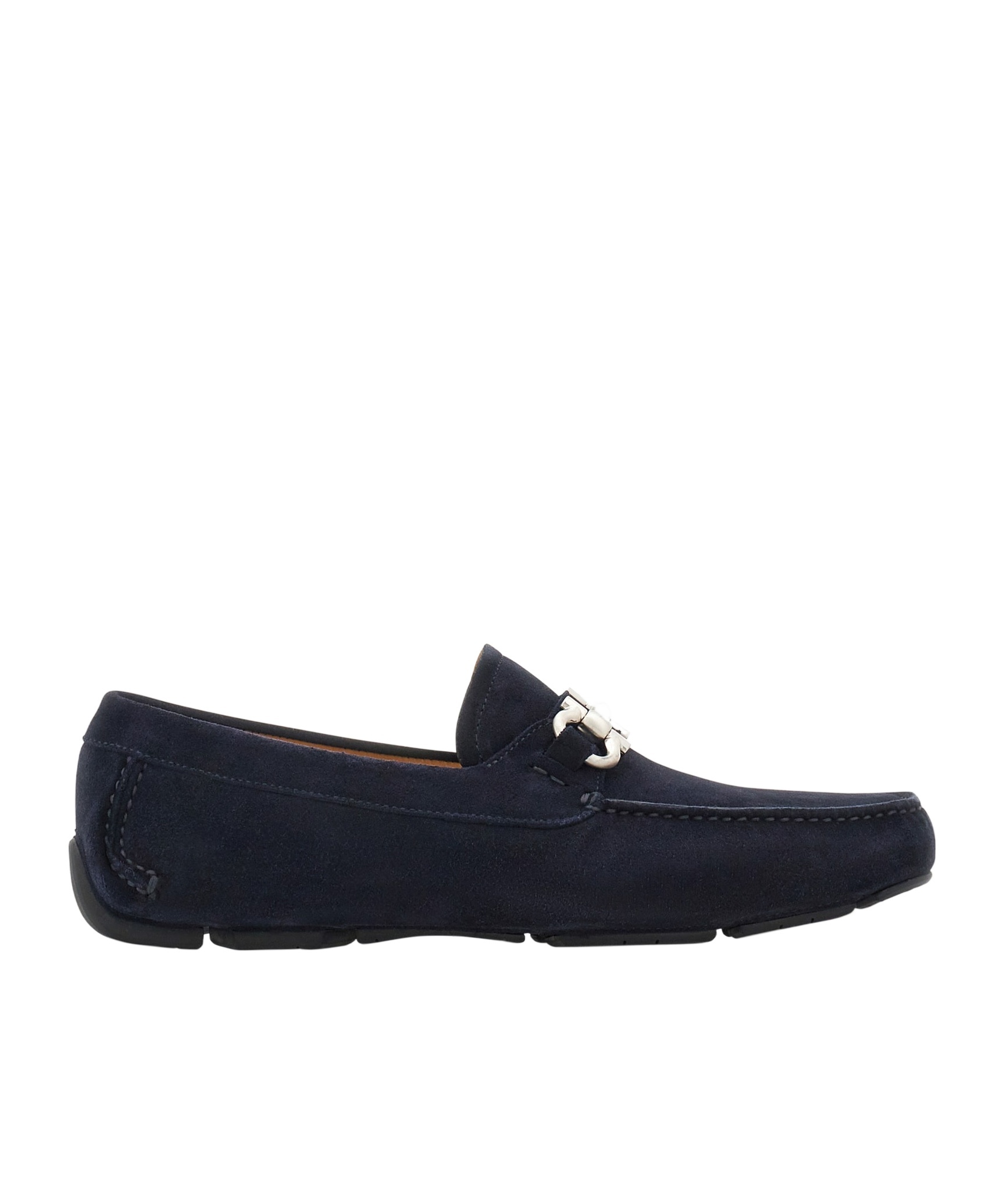 Ferragamo Logo Loafers In Black