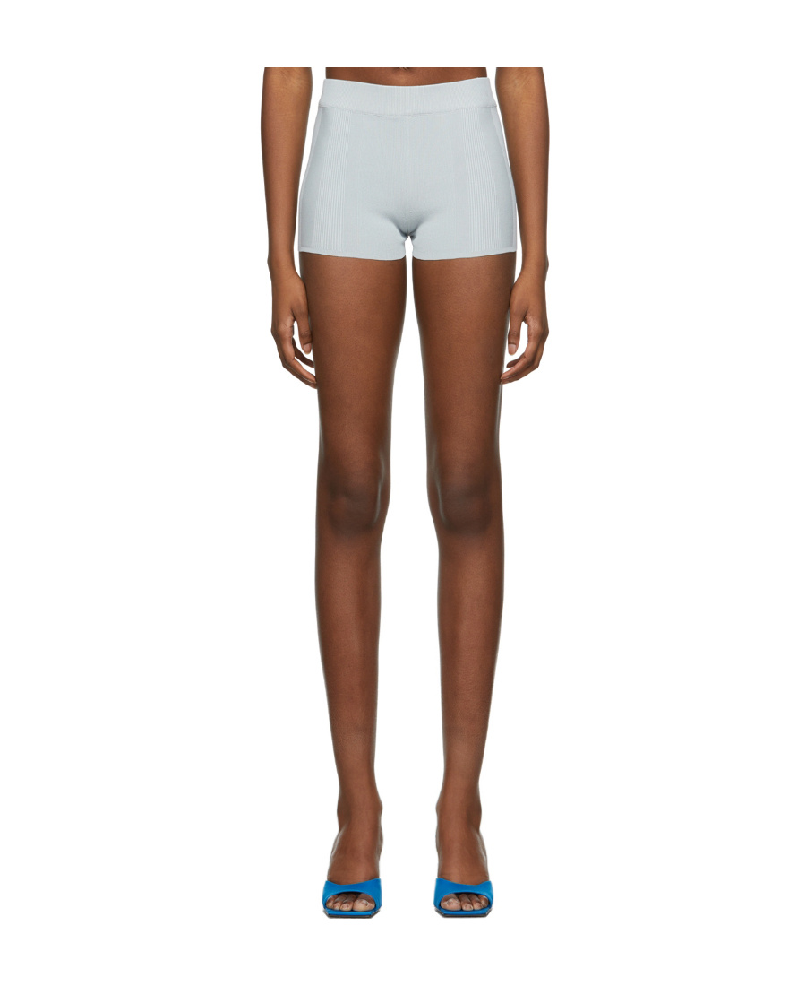Jacquemus Logo Texture Tight Shorts In Brown
