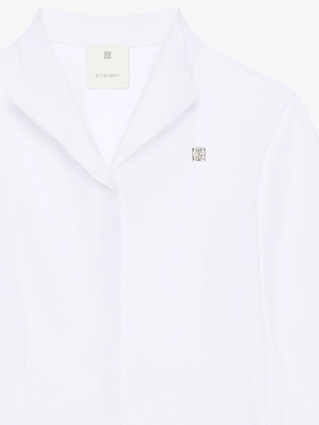 GIVENCHY GIVENCHY LOGO PLAQUE COLLARED SHIRT