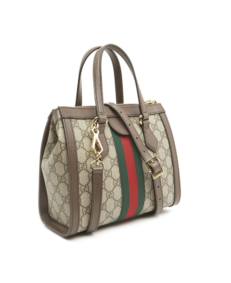 Gucci Ophidia Small Gg Tote Bag In Brown