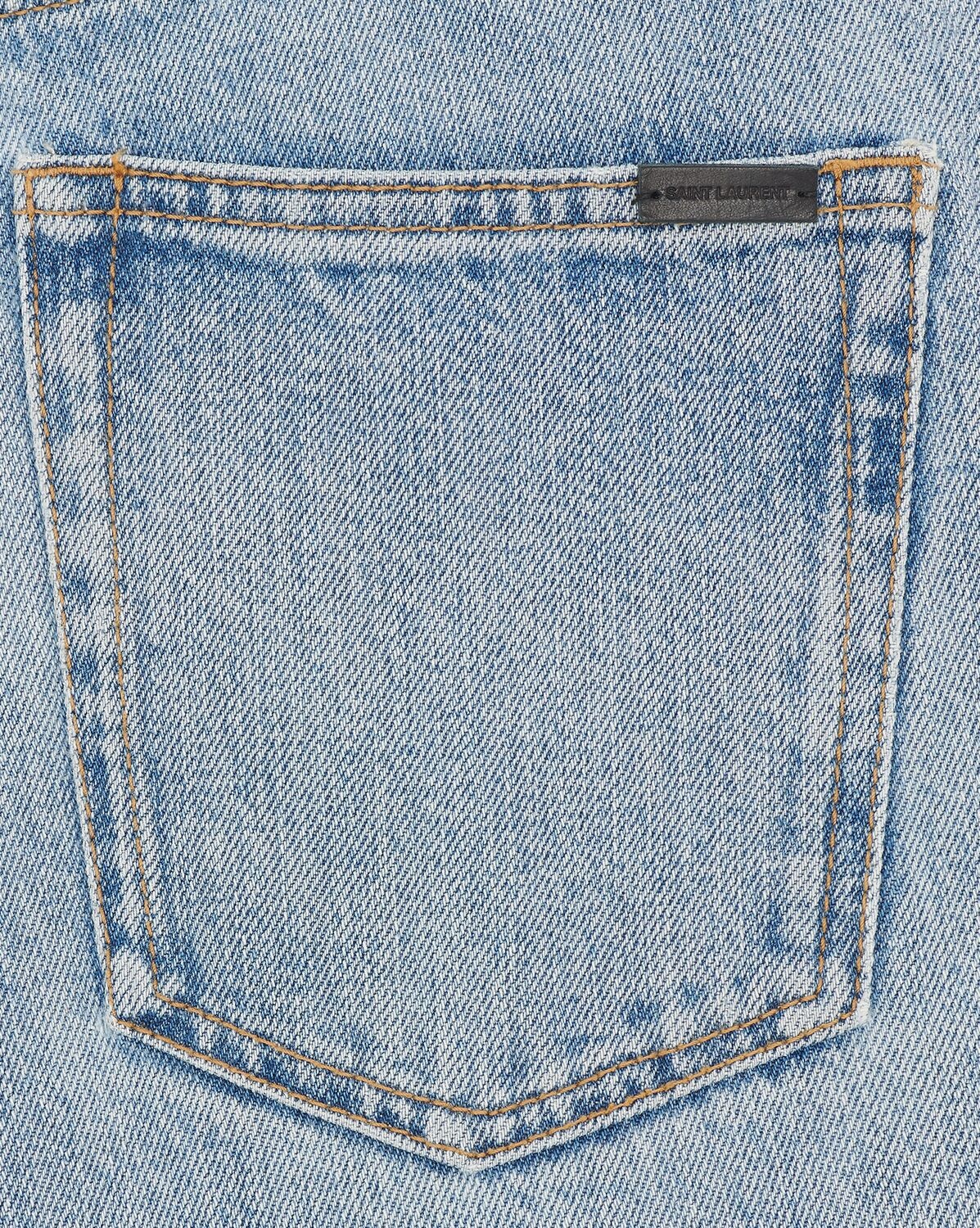 Saint Laurent Straight-leg Cotton Jeans In Blue