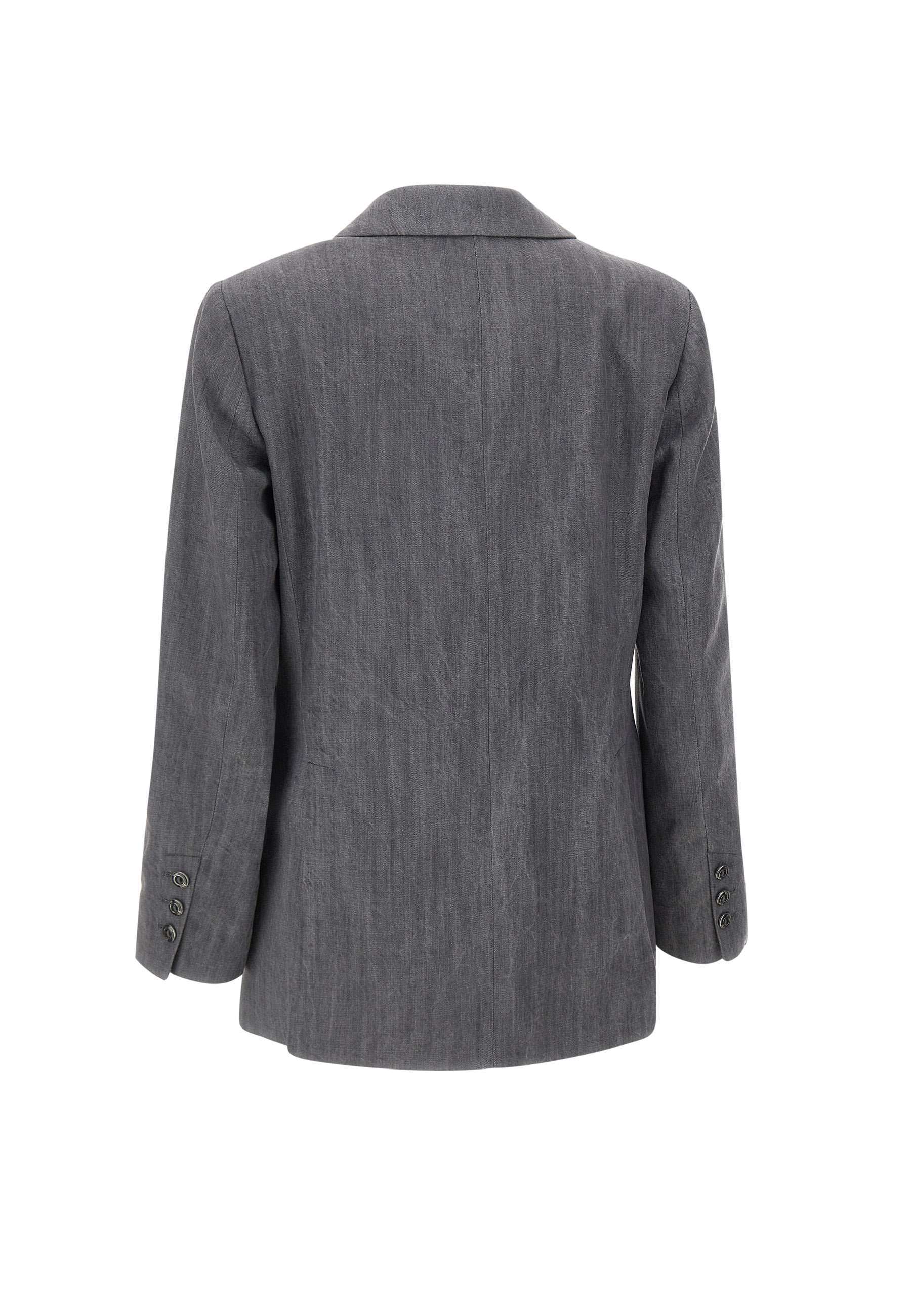 Liu •jo Single-breasted Blazer In Gray