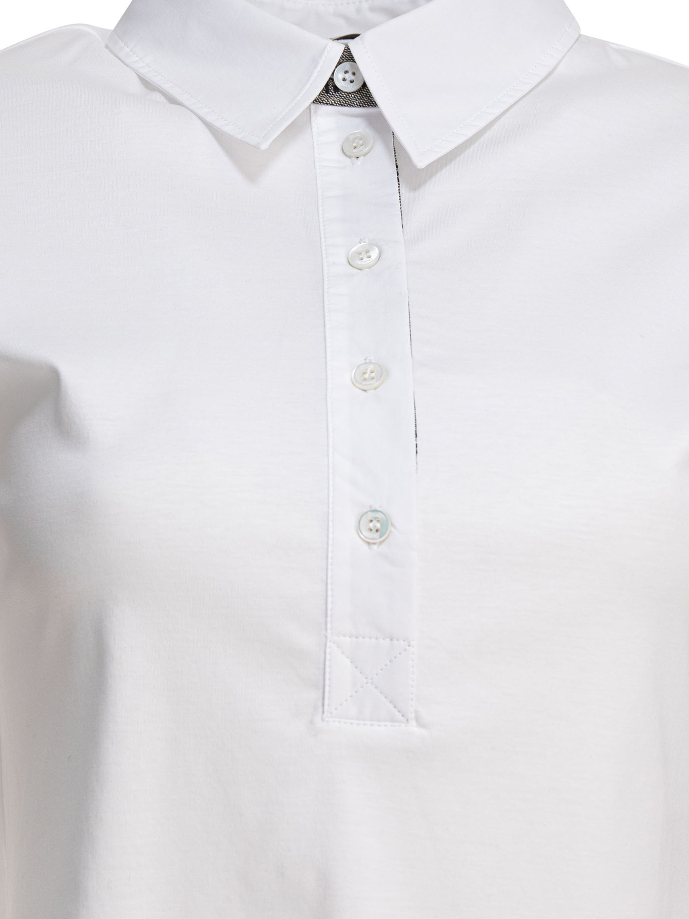 Herno Collared Neck Short Sleeves Side Slits In White