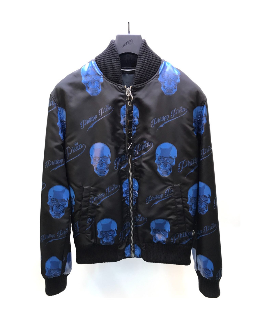 Philipp Plein Logo Details Baseball Jacket In Black