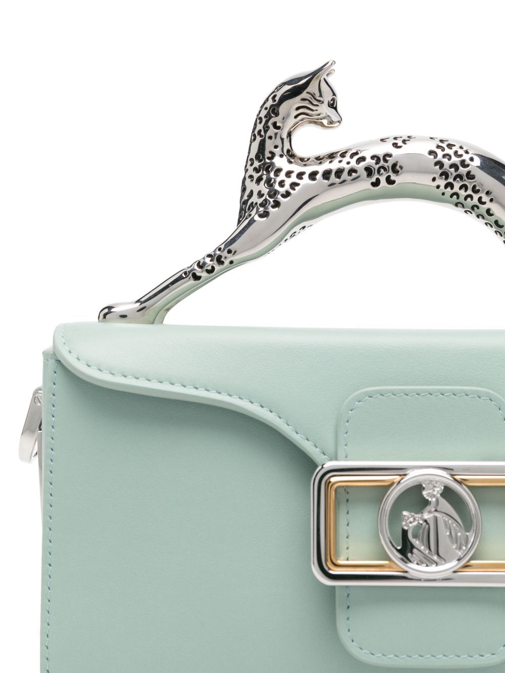 Shop Lanvin Flip Shoulder Bag In Green