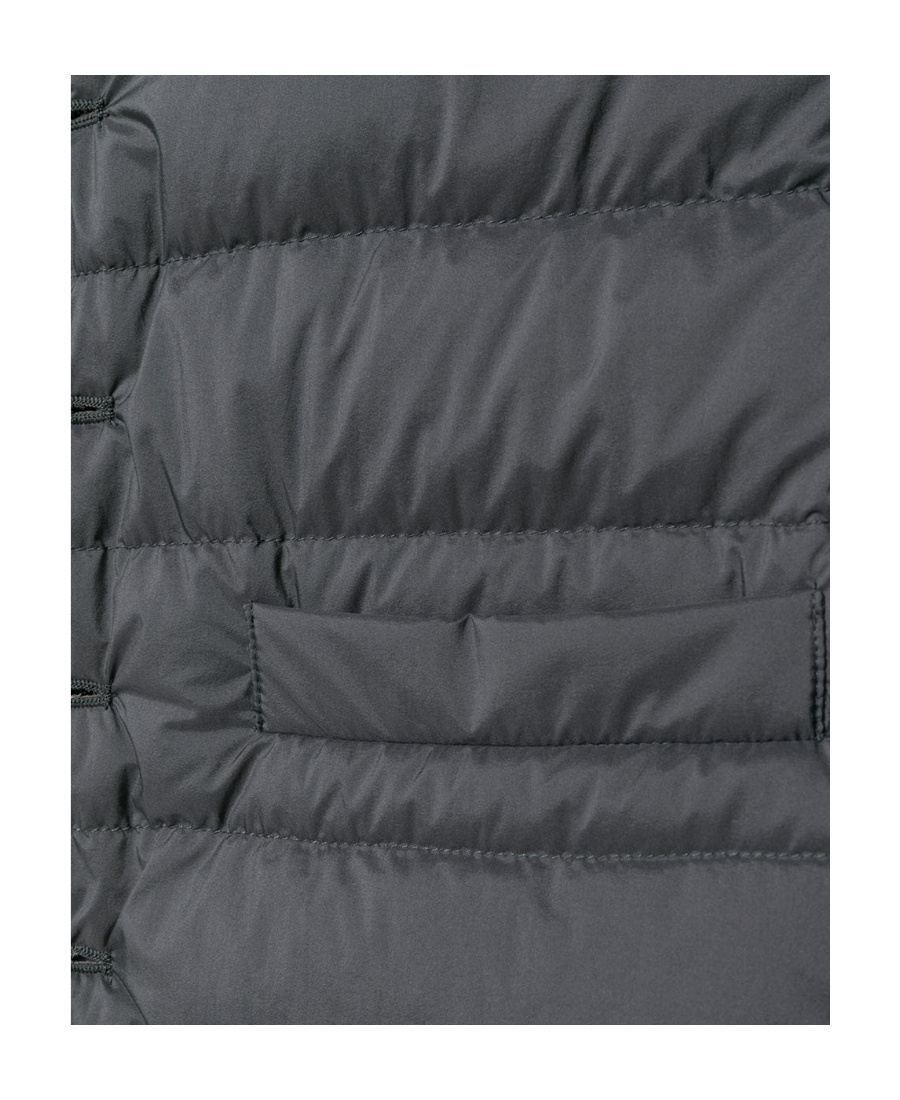 Herno Quilted Grey Waistcoat In Black