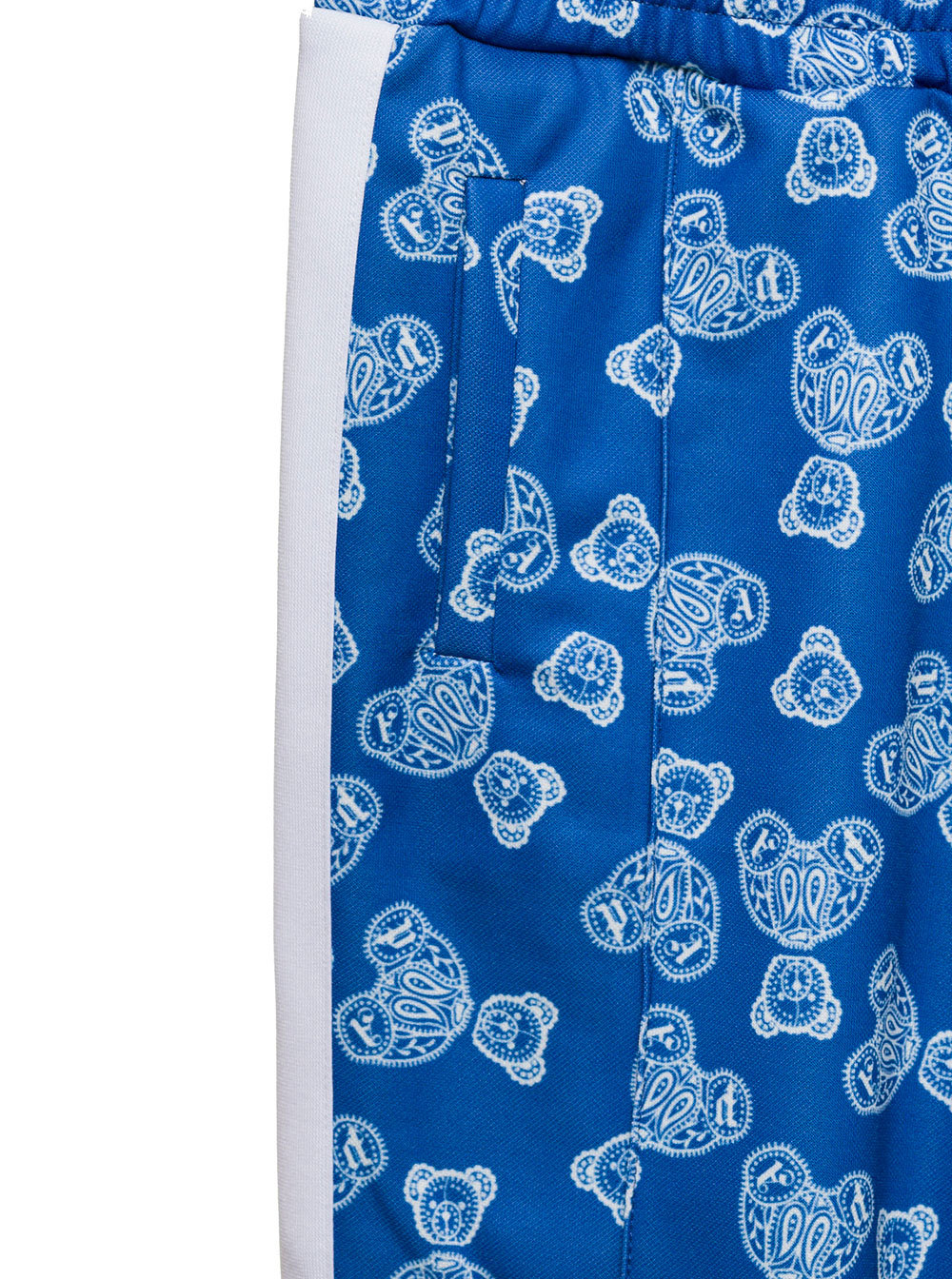 Palm Angels Kids All-over Graphic Printed Trousers In Blue