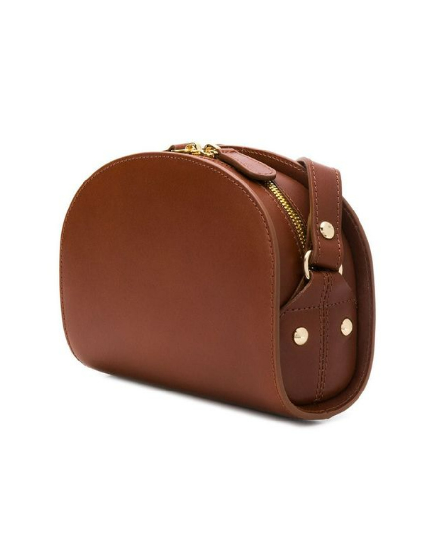 Apc Demi-lune Crossbody Bag In Brown