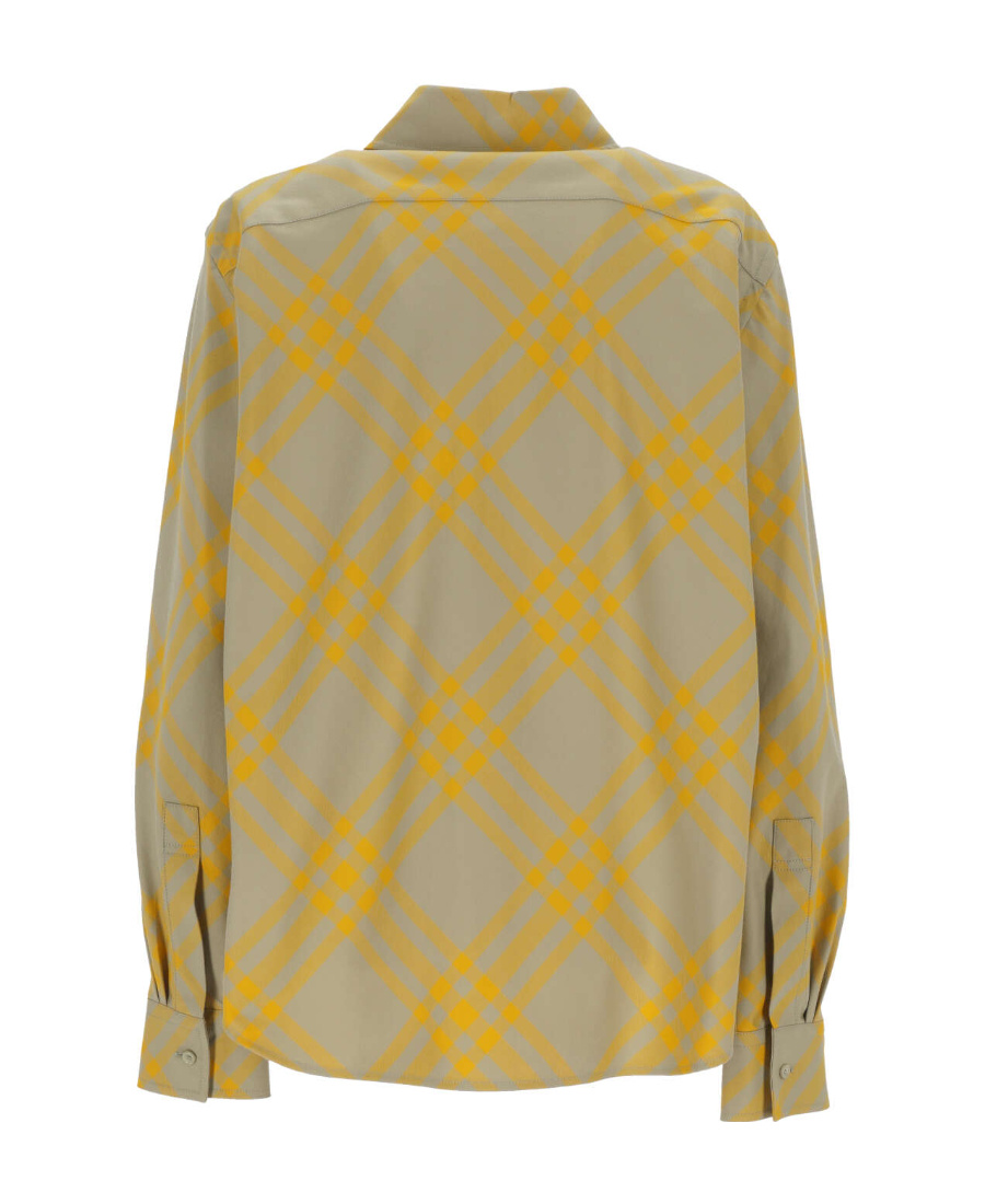 Burberry Cotton Shirt In Yellow
