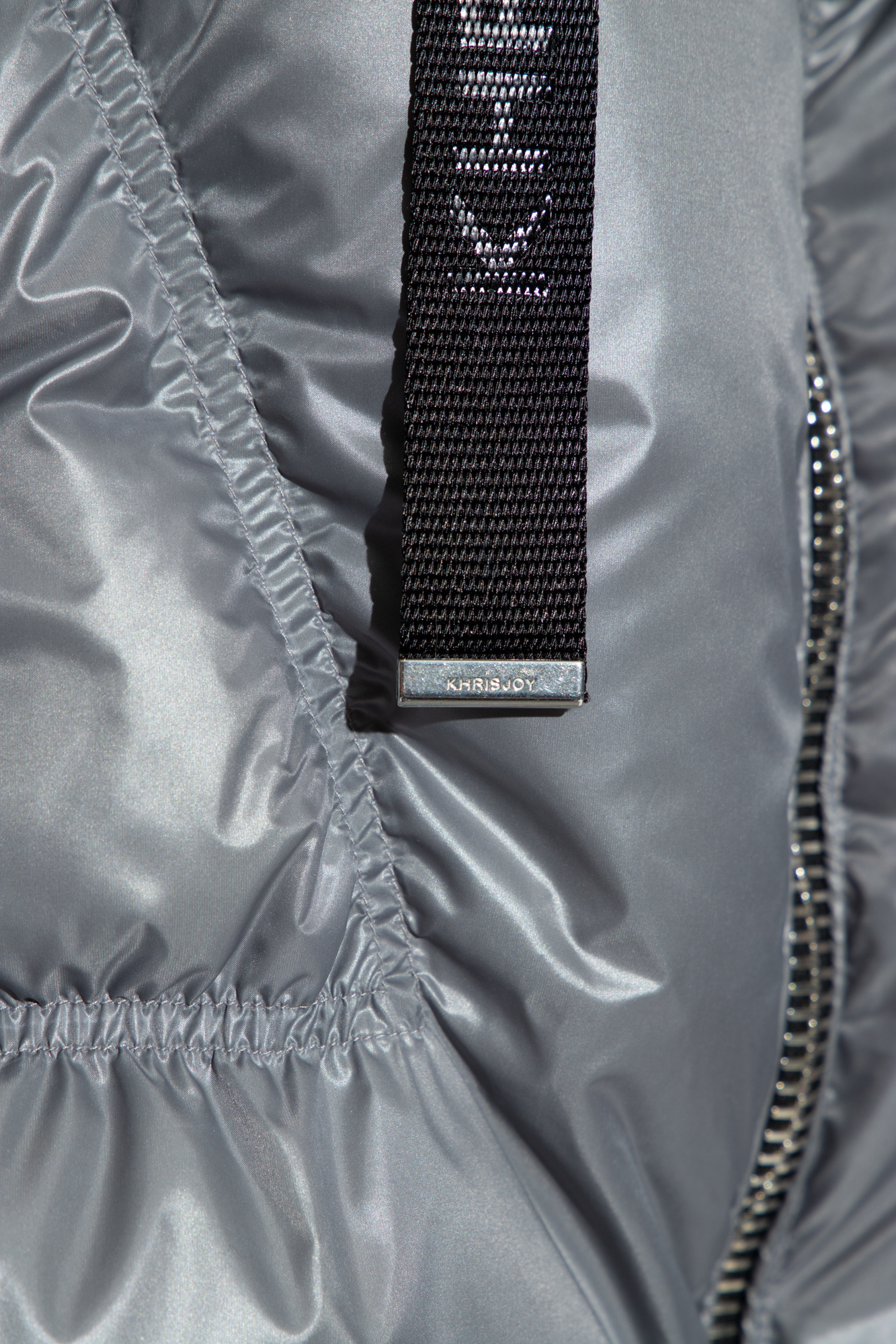 Khrisjoy Iconic Metallic-effect Padded Jacket In Gray