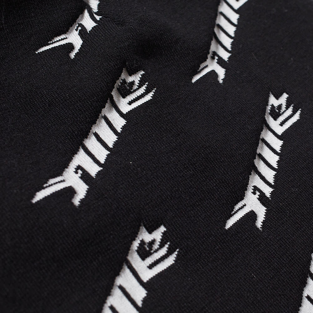 Ambush Fine Ribbed Logo-print Beanie Hat In Black