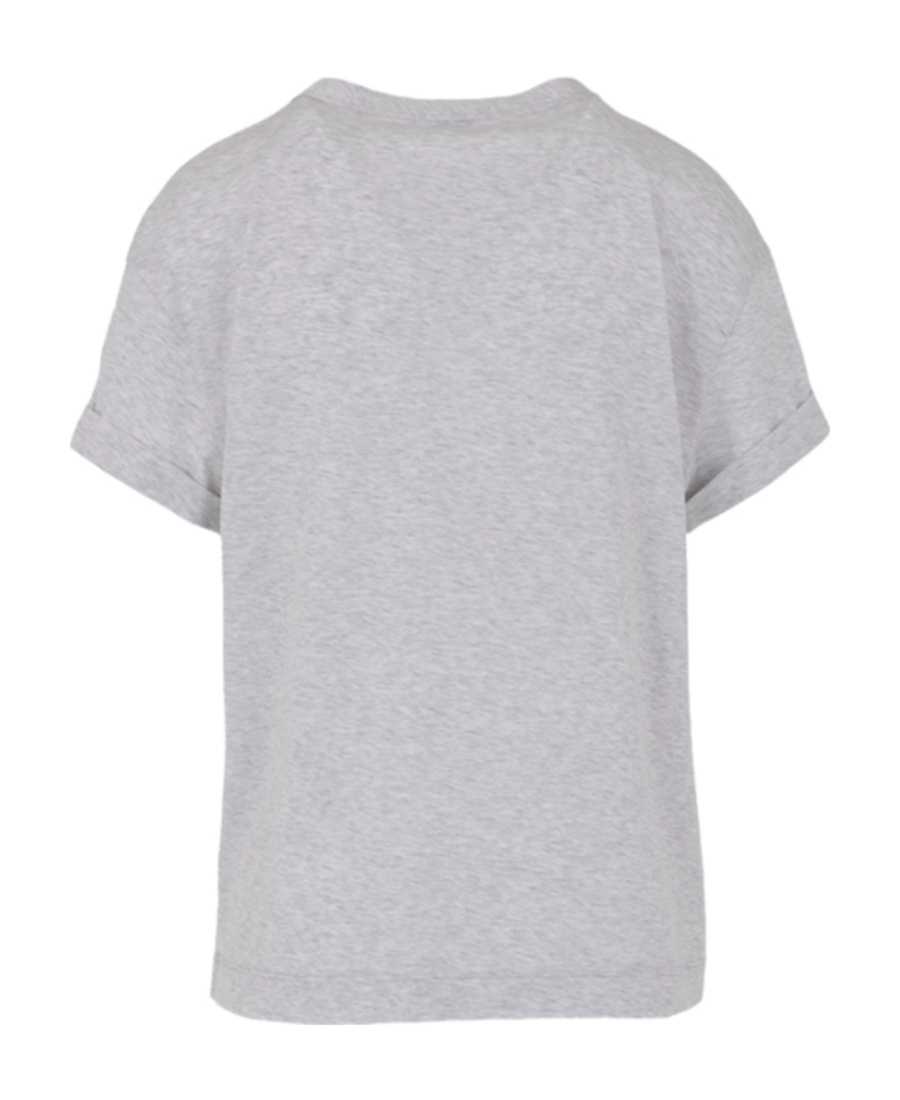 Brunello Cucinelli Checkered Short-sleeved T-shirt In White