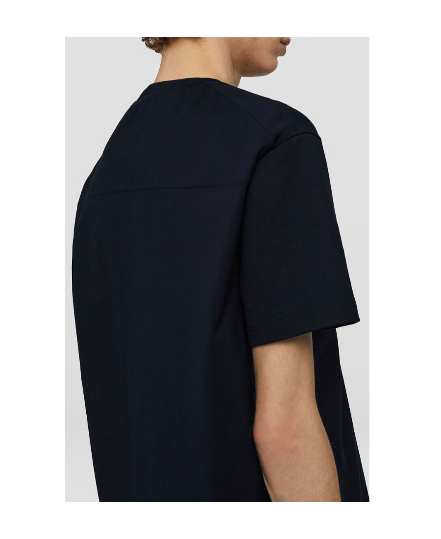 Jil Sander Logo-plaque Cotton T-shirt In Black