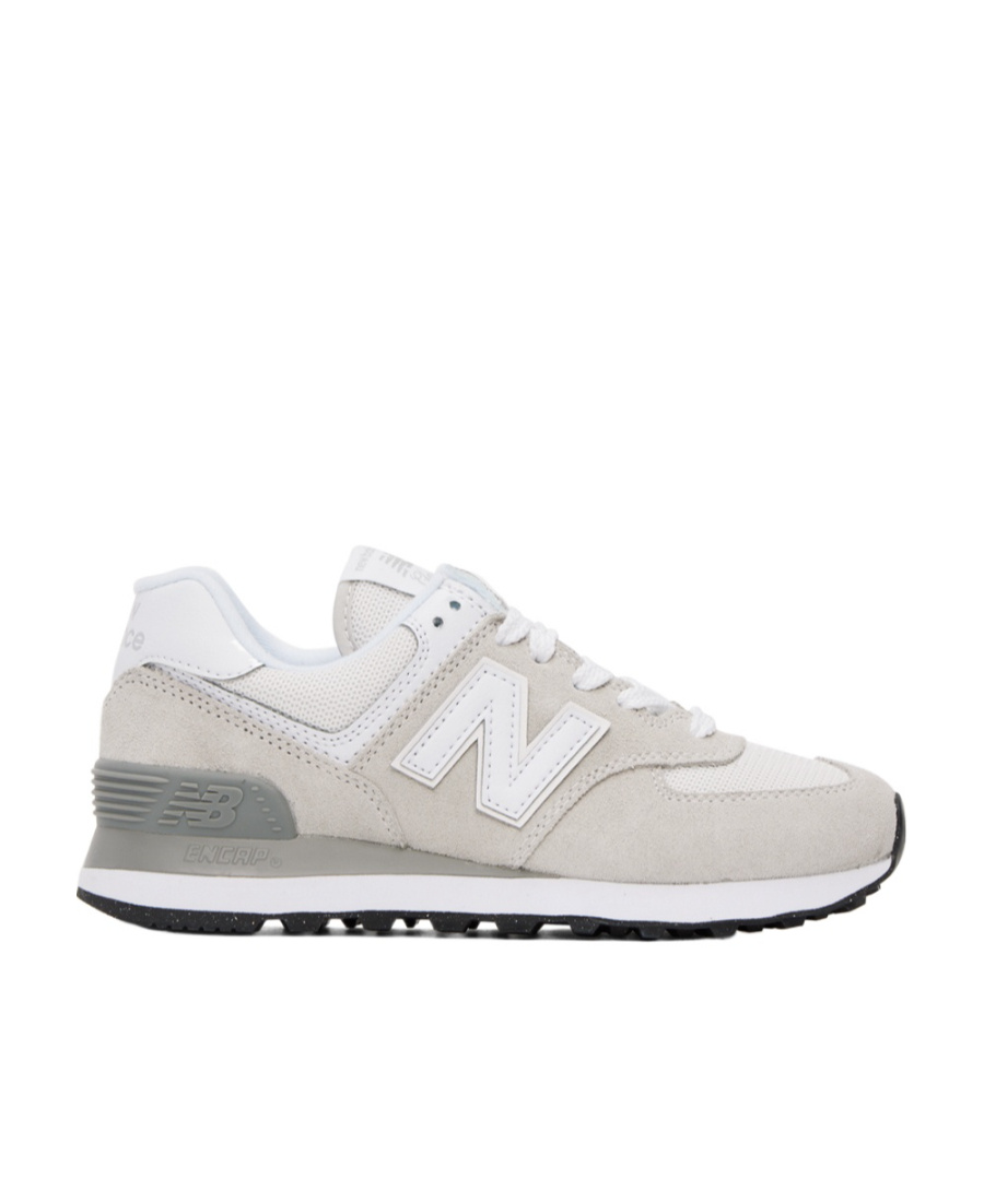 New Balance Streamlined Mesh Sneakers With Reinforced Rubber Outsole In White