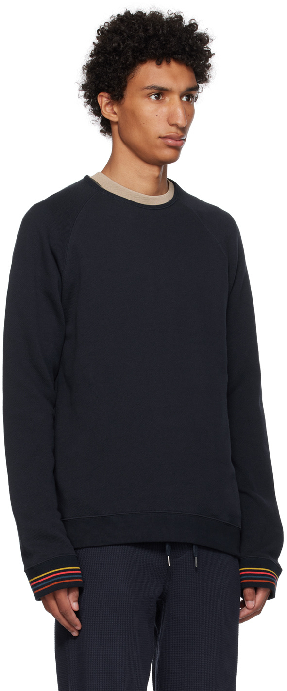 Paul Smith Crewneck Sweater Contrasting Trim In Black