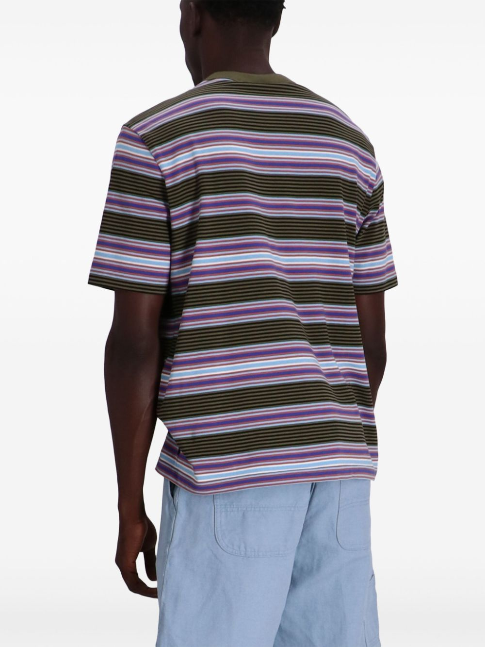 Shop Ps By Paul Smith Striped Organic-cotton T-shirt In Multicolor